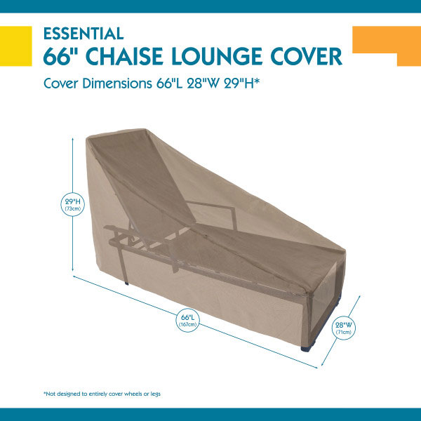 64 in. Duck Covers Essential Water-Resistant Chaise Lounge Chair Cover - Image 3
